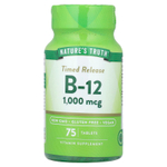 Nature's Truth, Vitamins, B12 с замедленным высвобождением, 1000 мкг, 75 таблеток