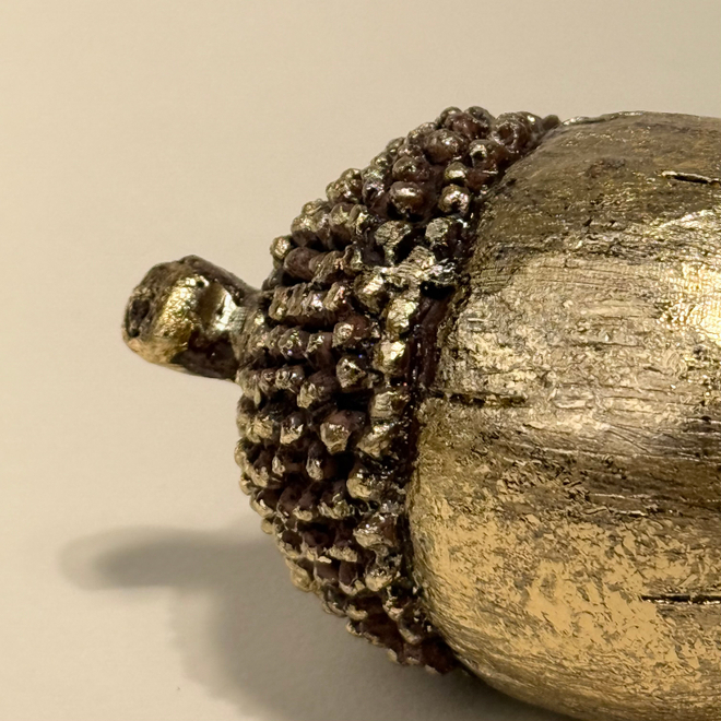 Сувенир Желудь (полирезин), H5,5x9,5см., золотой