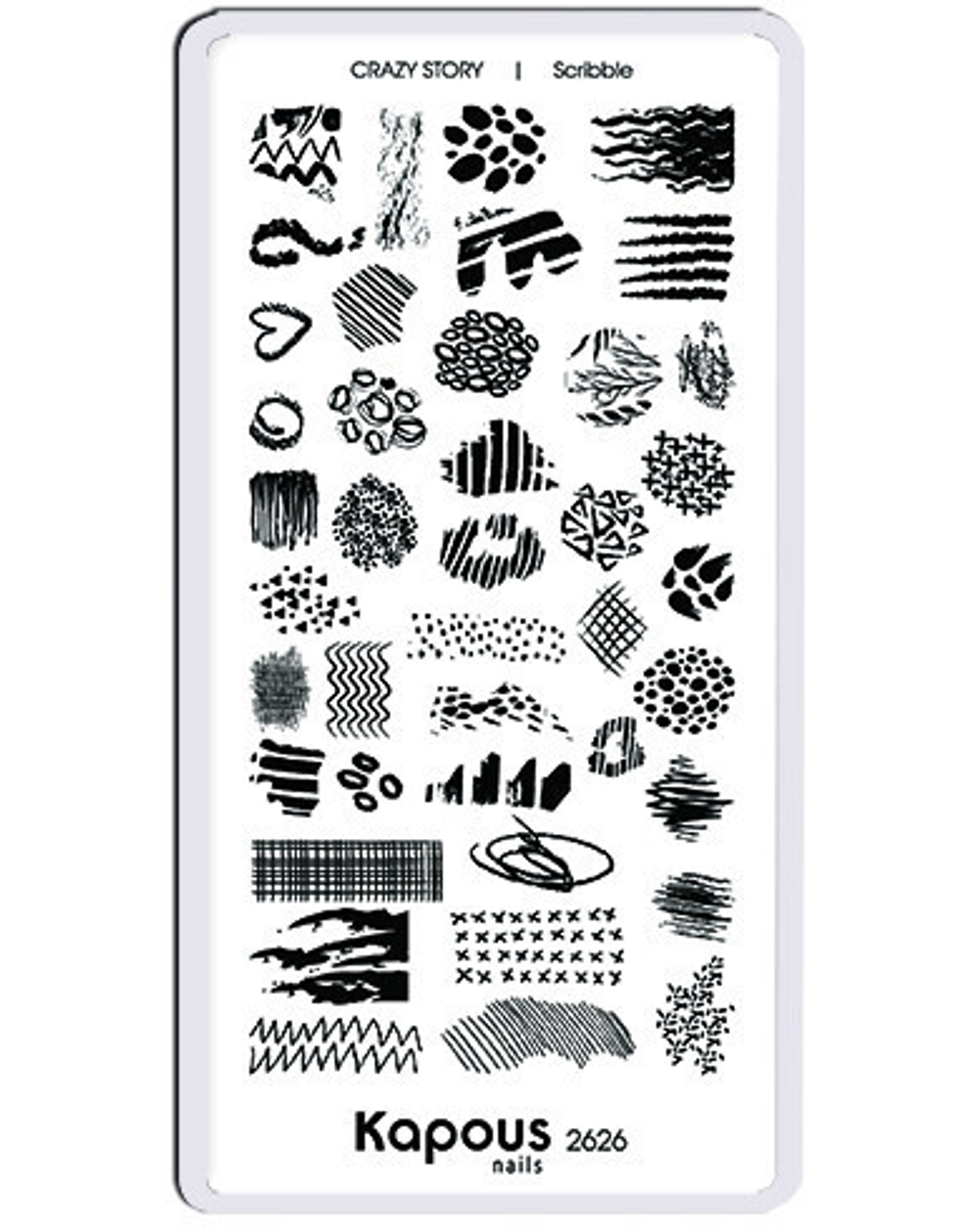 Пластина для стемпинга Scribble «Crazy story» Kapous