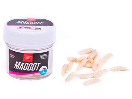 Искуственный опарыш LJ Pro Series MAGGOT, малый 12мм 30шт.