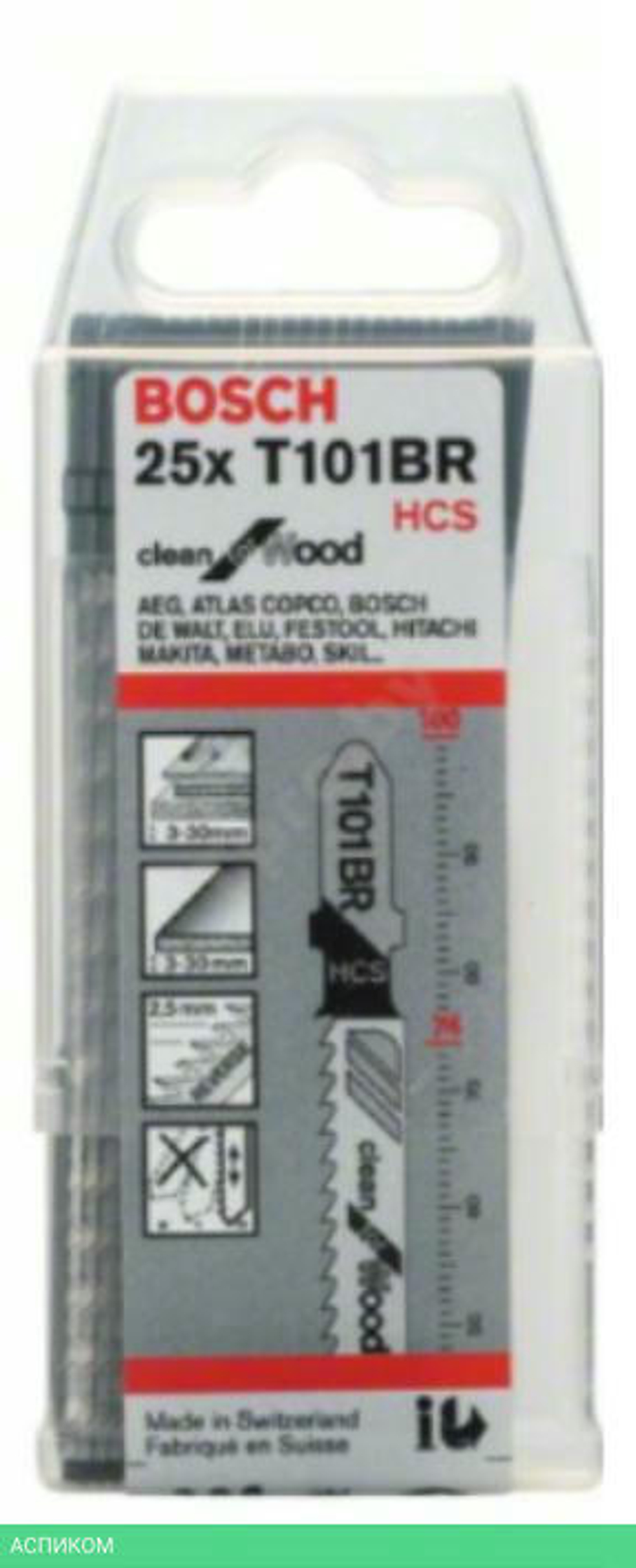 Пилка для лобзика Bosch T 121 BF Speed for Metal 25шт 2.608.636.703