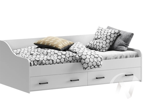 Кровать Детская Вега NEW (белый/белый глянец холодный)