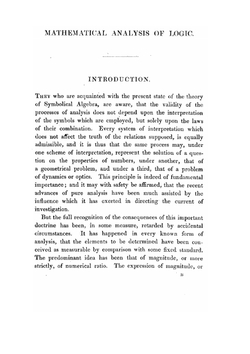 The Mathematical Analysis of Logic | George Boole