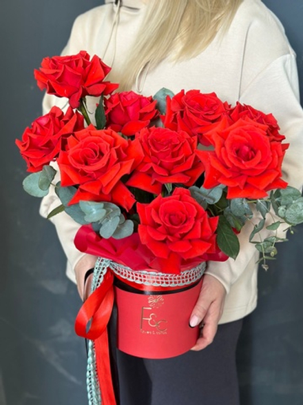 Бокс из роз сорта Nina Эквадор 🌹💔