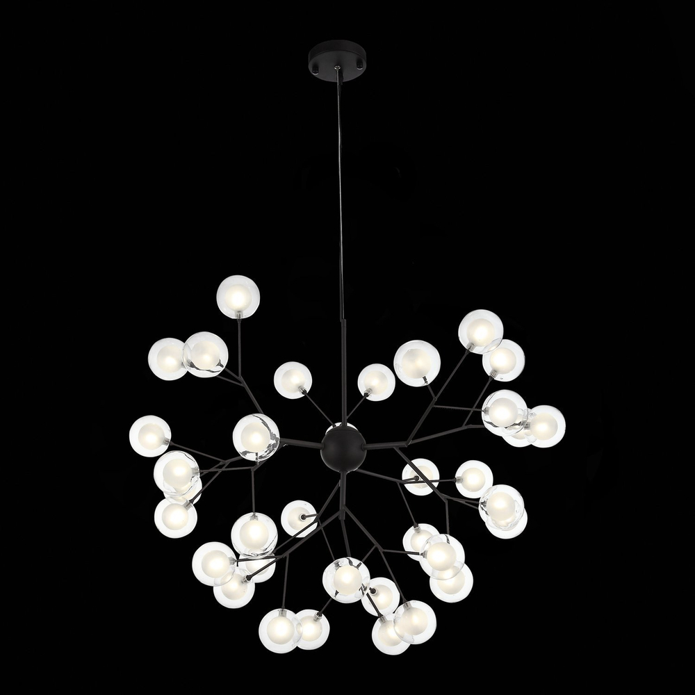 SL376.403.36 Светильник подвесной ST-Luce Черный/Прозрачный, Белый G4 LED 36*2W