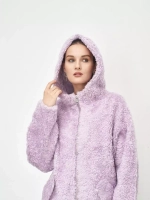 Шуба из шерсти чебурашка тедди, розовая, SilverFox
