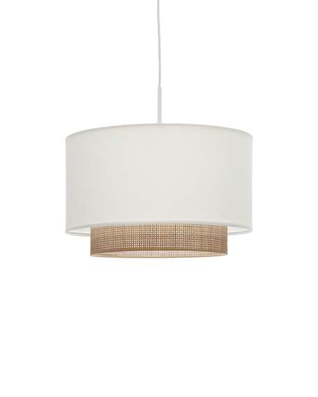 Бамбуковый потолочный плафон Erna с натуральной белой отделкой Ø 40 см