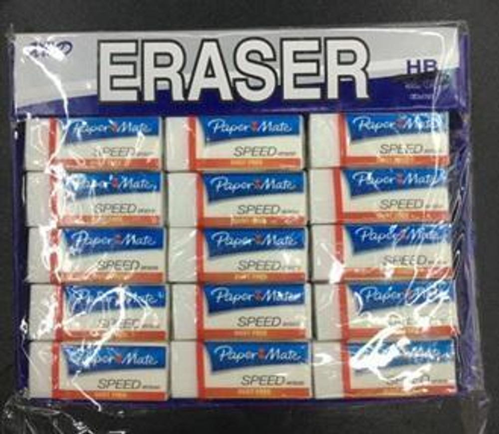 Ластик в картонном держателе, 4,5*2*1,5см, в ассорт.