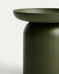 Уличный столик Arcola из зеленого алюминия, диаметр 45 см