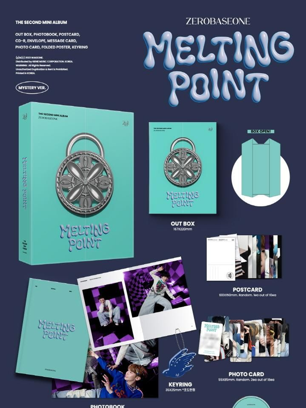 Альбом ZEROBASEONE - MELTING POINT 2nd Mini Album 3 Version SET