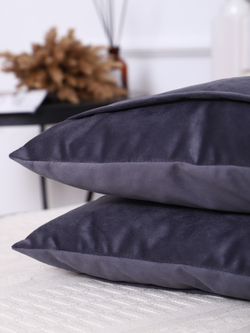 Подушки декоративные 40х40 со съемным чехлом 2шт графит