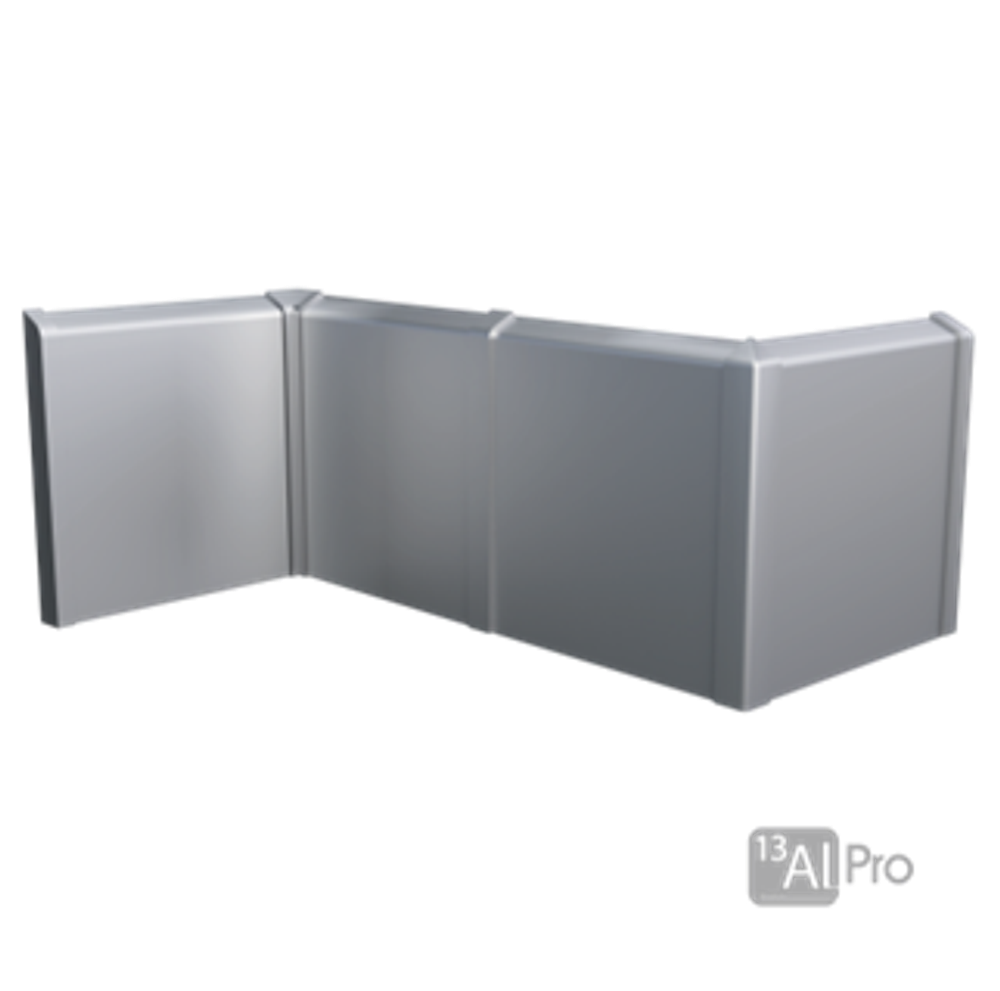 ALUMINIUM Фурнитура к плинтусу Al 13 - 2642 (угол внешний/угол внутренний) 100мм