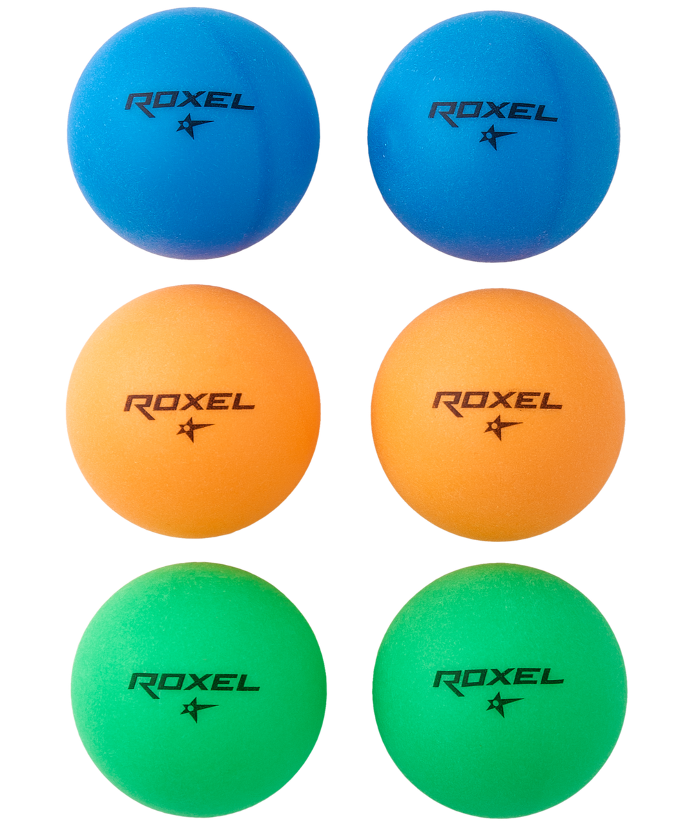 Мяч для настольного тенниса 1* Color Bounce, 6 шт.