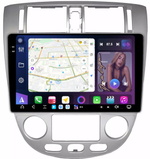 Магнитола для Chevrolet Lacetti седан/универсал, Daewoo Gentra (климат, рамка серебро) - FarCar XXL3014M монитор 10.36" 2K QLED на Android 14, TS20, 8+256Гб, CarPlay, 4G SIM-слот