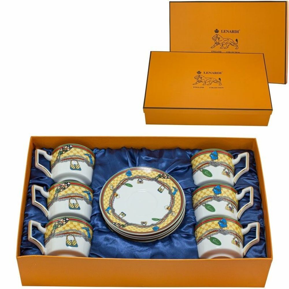 Lenardi 244-045 Чайный набор 12пр. 290 мл в под.уп.(х8)Фарфор