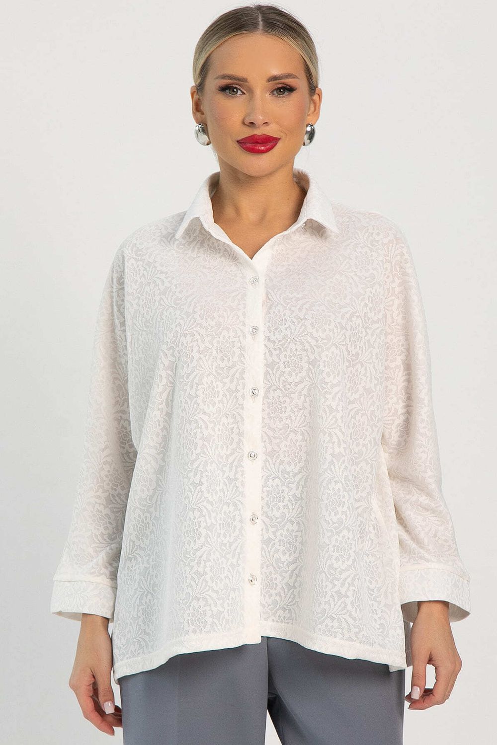 Рубашка кружевная Маринара (белая) Б14252-10М LT Collection