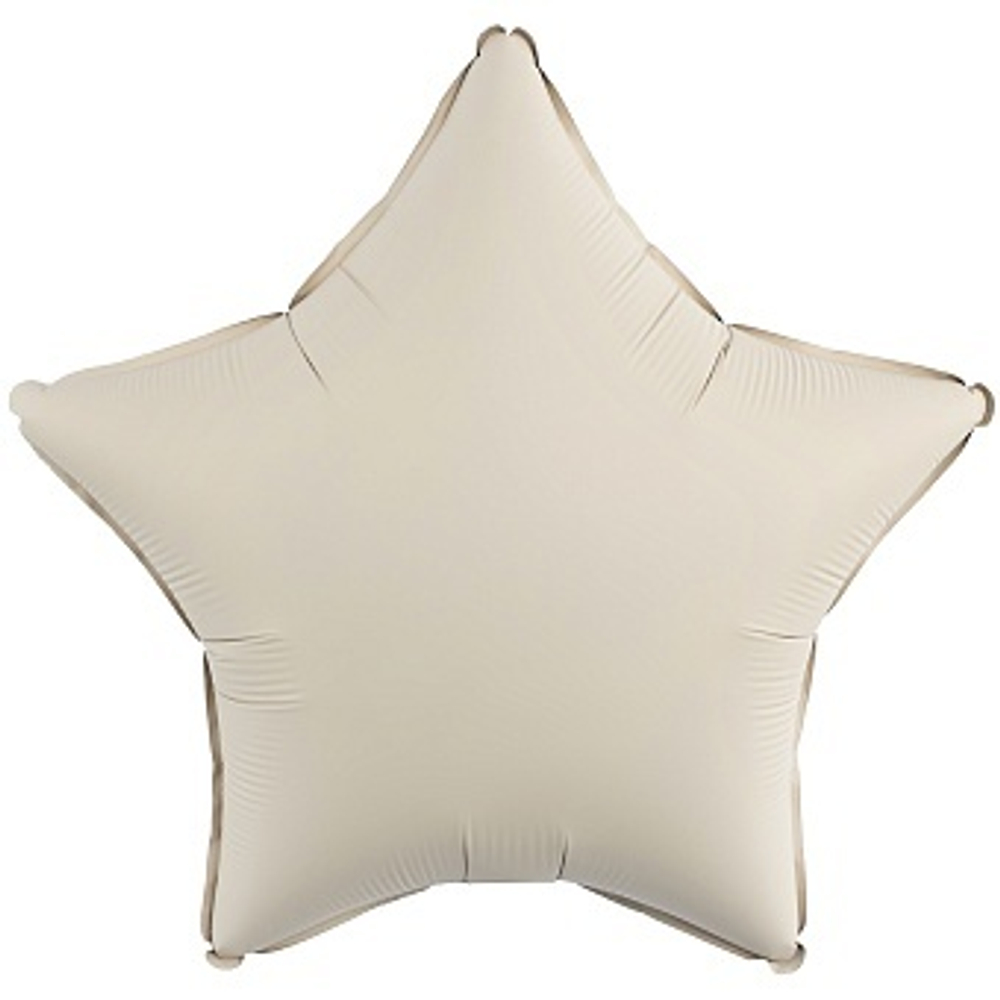 Ф 18" Звезда Кремовый Латте Матовый 40 см.