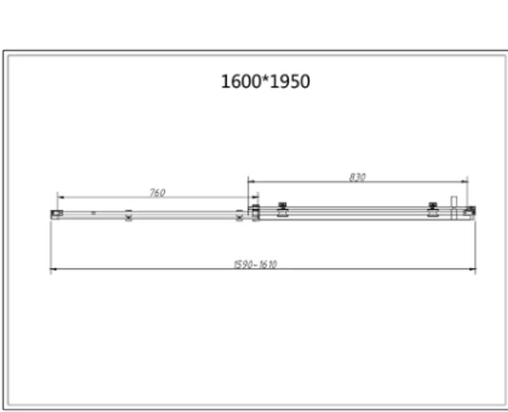 Душевой уголок Como-N VSR-4CN9016CGB, 1600*900, черный, стекло тонированное, , шт