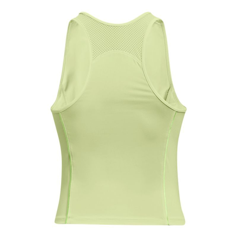 Женский топ теннисный Under Armour HeatGear Tank - pale olive/lime foam