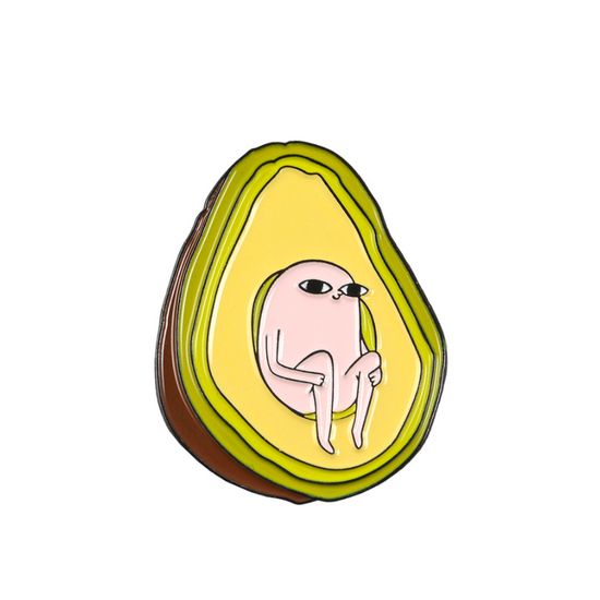Значок металлический на одежду/Пин. Кетнипз. Авокадо
