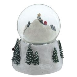 GAEM Фигурка декоративная "Рождество" в стекл шаре (свет, муз, вьюга, 3хAA), D 12 см, L15 W13,5 H19 см