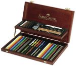 Набор художественный FABER-CASTELL "Art & Graphic Compendium", 54 предмета, деревянный ящик, 110088