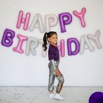 Гирлянда буквы "Happy Birthday" разноцветные 16" / 41 см (Falali) (воздух)