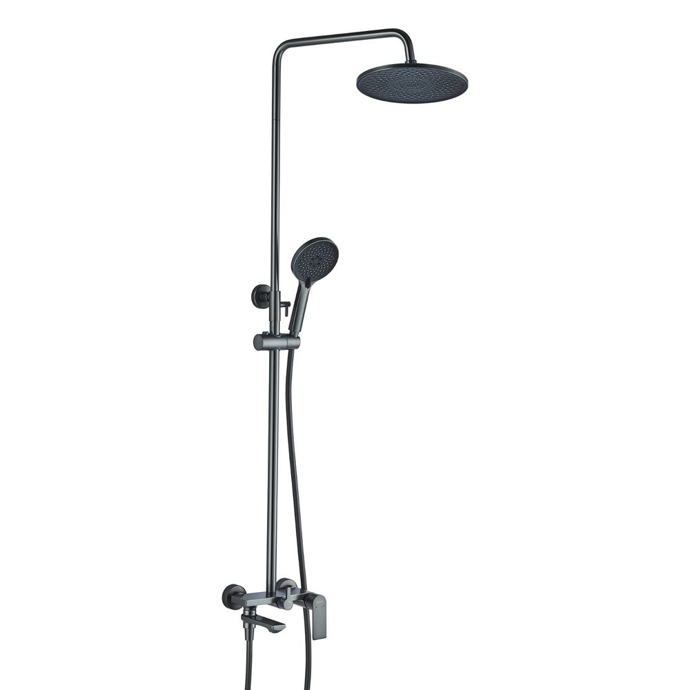 Стойка душевая со смесителем HAIBA HB24505-3 оружейная сталь