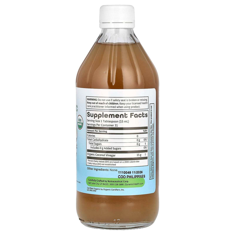 Dynamic Health, Кокосовый уксус с матерью, 473 мл (16 жидк. Унций)