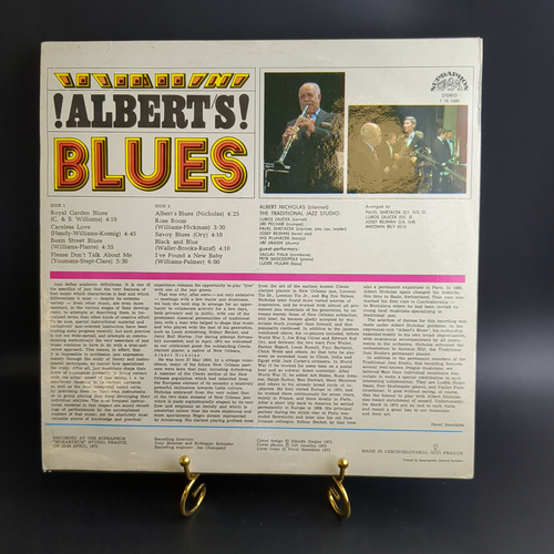 LP Albert Nicholas - Albert's Blues. Виниловая пластинка 12 дюймов. Czechoslovakia 1972 год