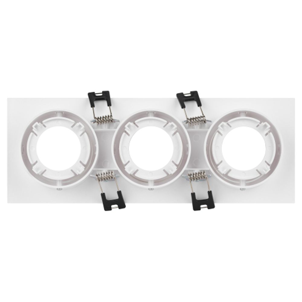 Светильник встраиваемый декоративный ЭРА KL90-3 WH под лампу MR16 GU5.3 белый пластиковый