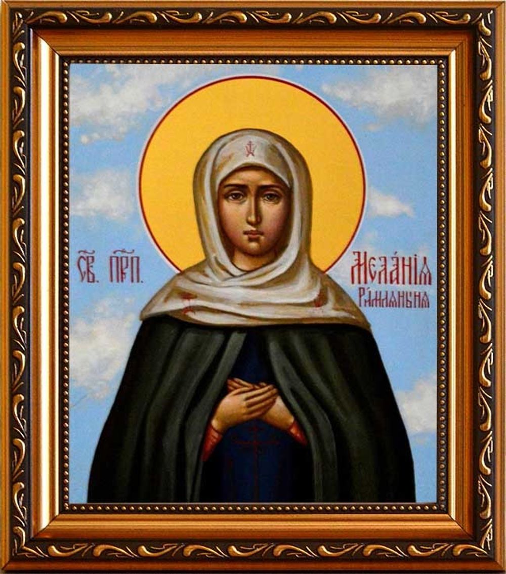 Мелания Римляныня Вифлеемская Преподобная. Икона на холсте в раме