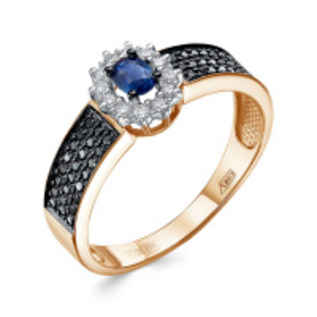 Кольцо из золота с сапфирами