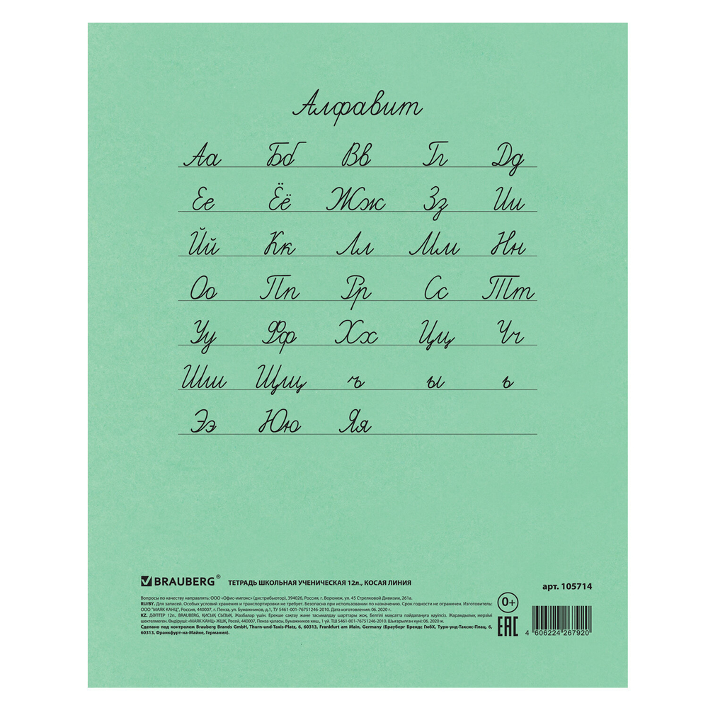 Тетрадь ВЕЛИКИЕ ИМЕНА. Есенин С.А., 12 л. косая линия, плотная бумага 80 г/м2, обложка тонированный офсет, BRAUBERG, 105714