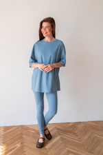 Футболка свободная, Пыльно-голубой