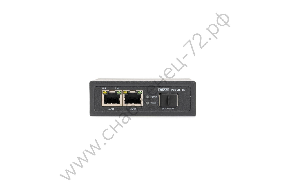 SKAT PoE-2E-1S коммутатор PoE Plus, мощность 60Вт, порты: 2-Ethernet, 1-Uplink