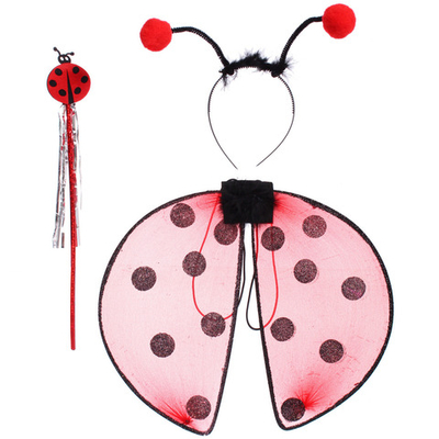 Набор карнавальный «Божья коровка» (ободок, палочка,крылья), Красный