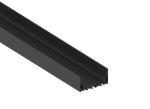 Накладной алюминиевый профиль,  70х35х2000. Цвет: Черный матовый,  RAL9005, Серия:DN8ALE
