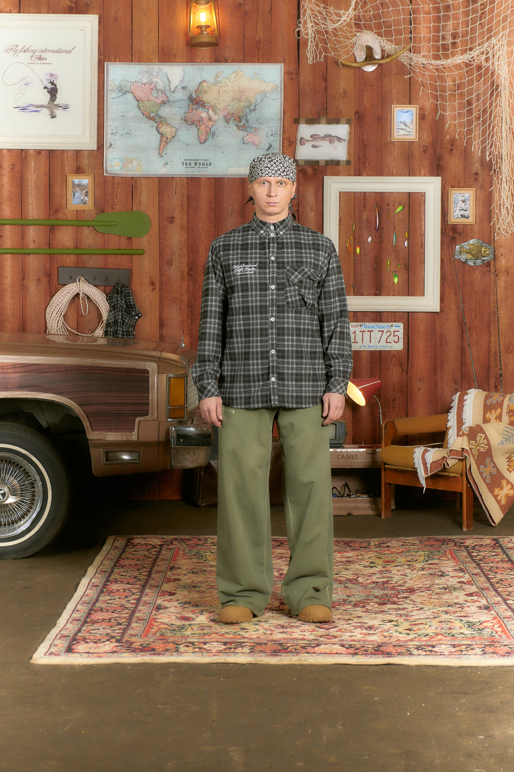 Рубашка Called a Garment Human Flannel Shirt "Black"