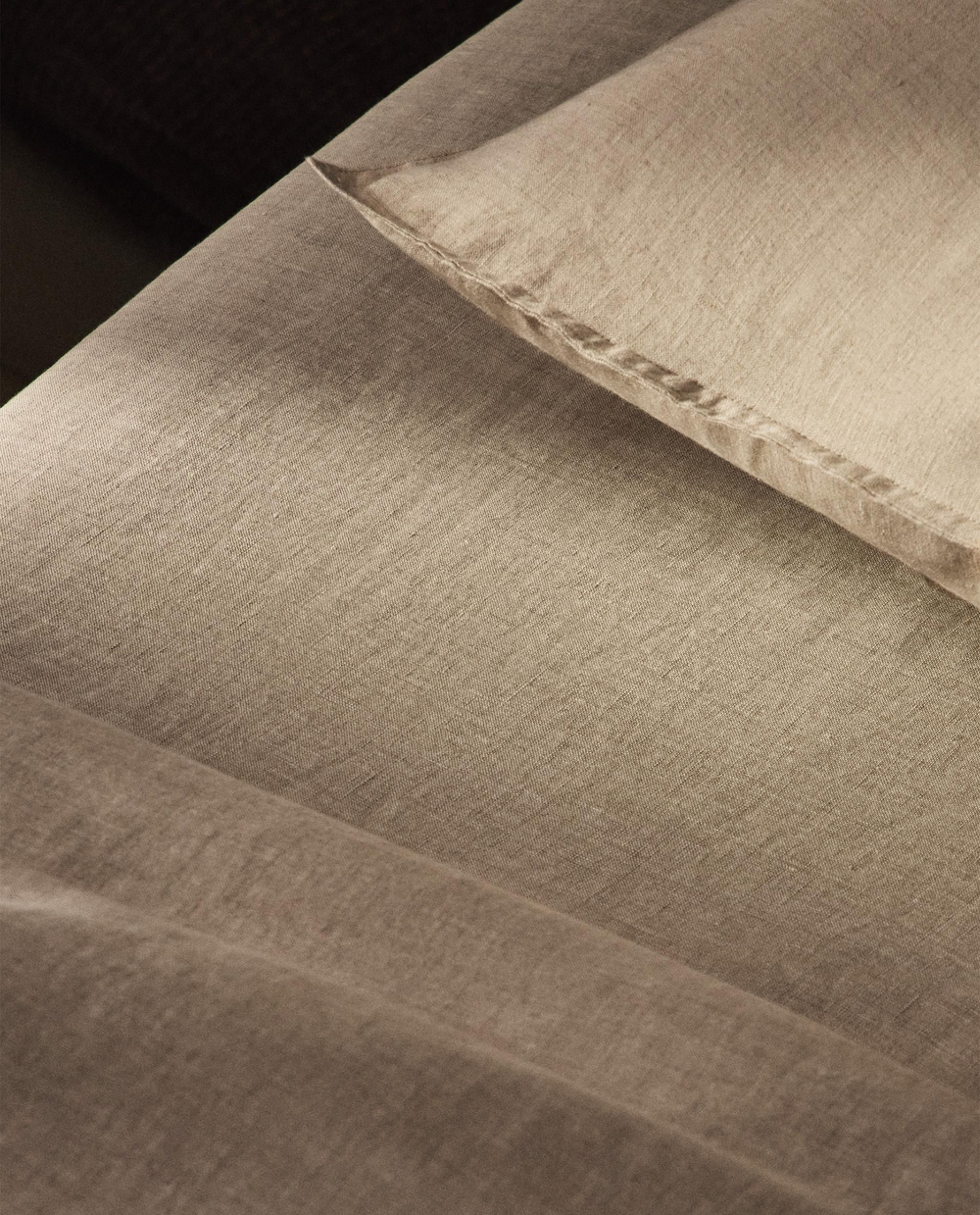 Zara Home - Простыня из постиранного льна, высота 30 см (160 г / м2), светло-бежевый, 180х200х30 см