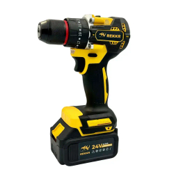 Набор 4в1 REKKR ST041YL, шуруповерт, гайковерт, перфоратор, ушм, 4 аккумулятора 24В 6.0Ач, расширенная комплектация