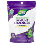 Nature's Way, Sambucus®, леденцы для иммунитета, бузина, цинк и витамин C, перечная мята, 24 пастилки