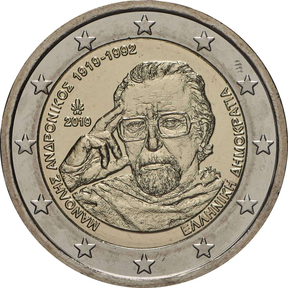 ГРЕЦИЯ, 2019, 2 ЕВРО [БИМЕТАЛЛ] [UNC]