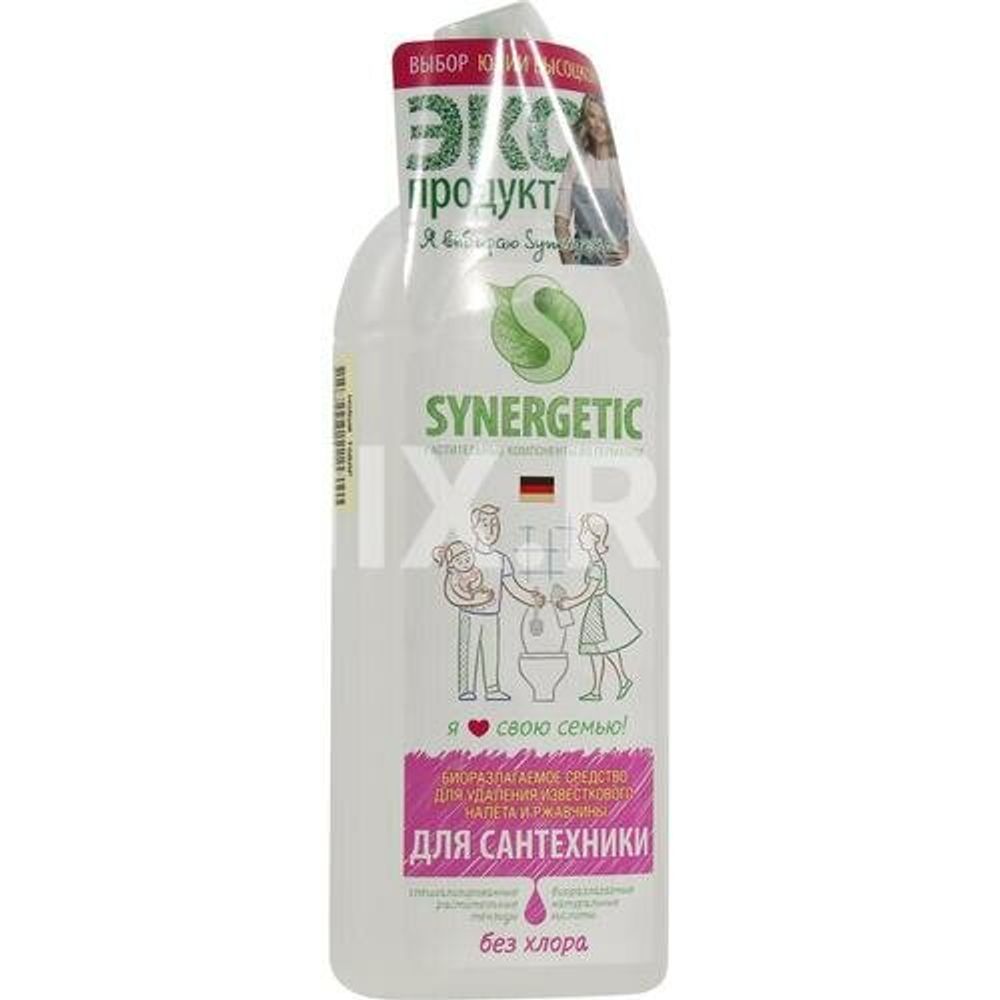 Средство для удаления ржавчины и известкового налета 1 л SYNERGETIC, биоразлагаемое, гель, 104100