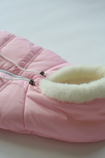 Конверт зимний для новорожденного - Норка (розовый)