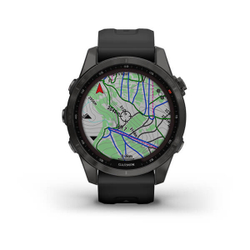 Garmin Fenix 7 Sapphire Solar Титан DLC Carbon Grey с черной полосой 47 мм (010-02540-21)