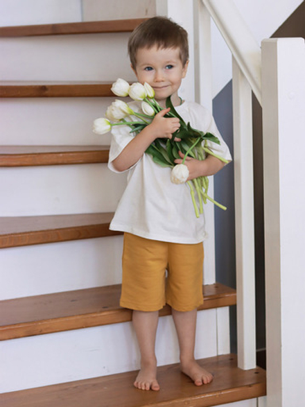 Шорты удлиненные Mjölk Горчичный желтый