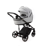 Детская универсальная коляска Adamex ZICO NEW Deluxe ZN-SA3 2в1 (Светло-серая экокожа)