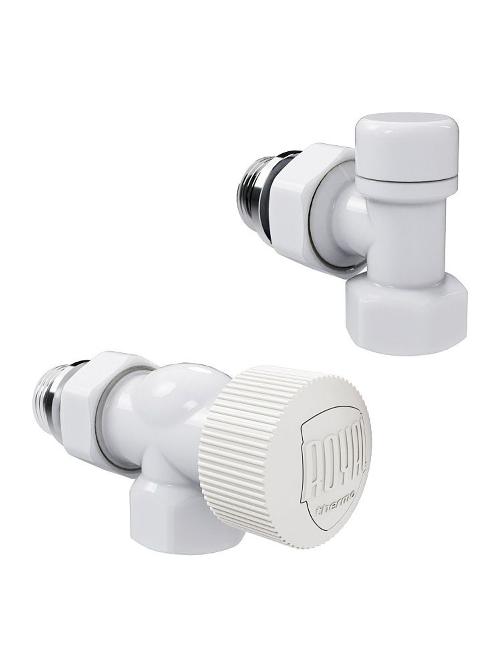 Набор термостатический для радиатора осевой 1/2 Design М30х1.5 Белый Royal Thermo