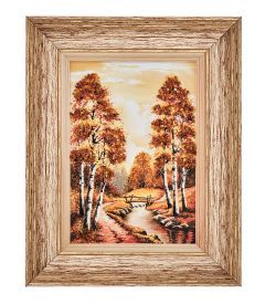 AMB-01/68 Картина «Красота природы» (с янтарной крошкой) пласт.рамка 33х42см